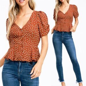 MONTREZ Polka-dotted Blouse